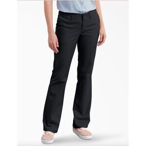 Dickies FLEX Slim Fit Twill Bootcut Pants | Womens 4 Short, Black NWT FP121